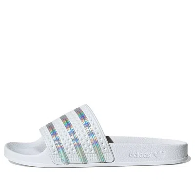 Adidas Originals (wmns) Adidas Adilette Slide 'white Iridescent'