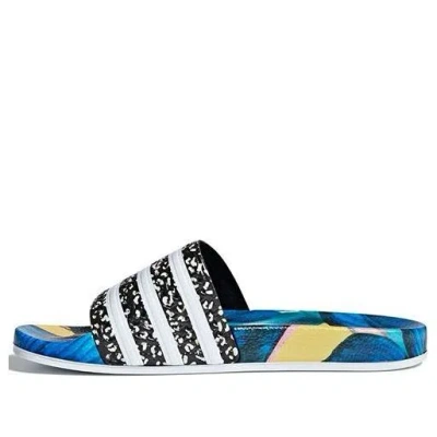 Adidas Originals (wmns) Adidas Adilette Slides 'tropical Leaf Print' In Multi