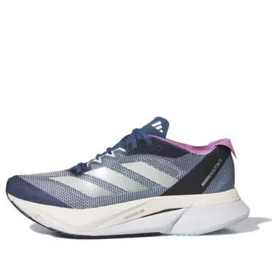 Adidas Originals (wmns) Adidas Adizero Boston 12 'preloved Ink Zero Metalic Aurora Ink' In Gray