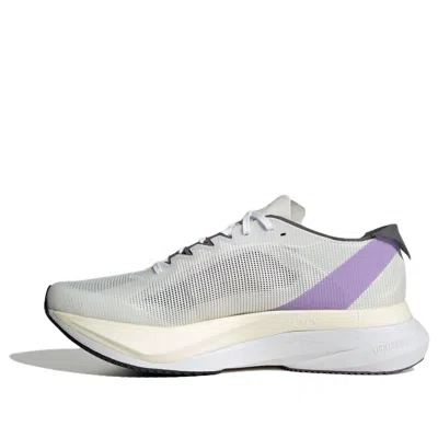 Adidas Originals (wmns) Adidas Adizero Boston 12 Running 'cloud White Purple' In Multi
