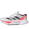 Adidas Originals (wmns) Adidas Adizero Boston 12 'white Aurora Solar Red' In Gray
