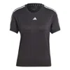 Adidas Originals (wmns) Adidas Aeroready Train Essentials 3-stripes T-shirt Asia Sizing 'black White' In Gray