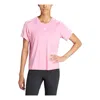 Adidas Originals (wmns) Adidas Aeroready Train Essentials 3-stripes T-shirt Asia Sizing 'bliss Pink'