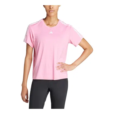 Adidas Originals (wmns) Adidas Aeroready Train Essentials 3-stripes T-shirt Asia Sizing 'bliss Pink'