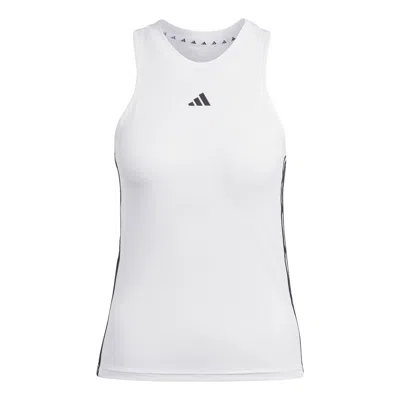 Adidas Originals (wmns) Adidas Aeroready Train Essentials Regular 3-stripes Tank Top Asia Sizing 'white Black' In Multi
