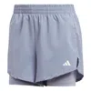 Adidas Originals (wmns) Adidas Aeroready Two-in-one Shorts 'purple' In Blue