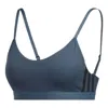 Adidas Originals (wmns) Adidas All Me 3-stripes Bra 'teal' In Blue