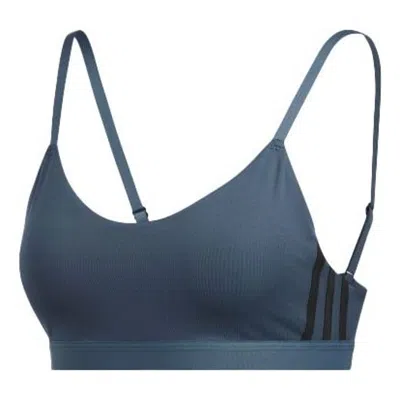 Adidas Originals (wmns) Adidas All Me 3-stripes Bra 'teal' In Blue