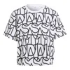 Adidas Originals (wmns) Adidas Allover Graphic Boyfriend Tee 'white Black'