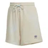 Adidas Originals (wmns) Adidas Allover Print Loose Shorts Asia Sizing 'beige Purple' In Neutral