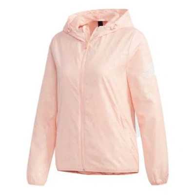 Adidas Originals (wmns) Adidas Alphabet Logo Flower Sports Hooded Jacket Pink