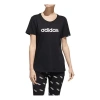 Adidas Originals (wmns) Adidas Alphabet Logo Printing Training Sports Short Sleeve Black In Black