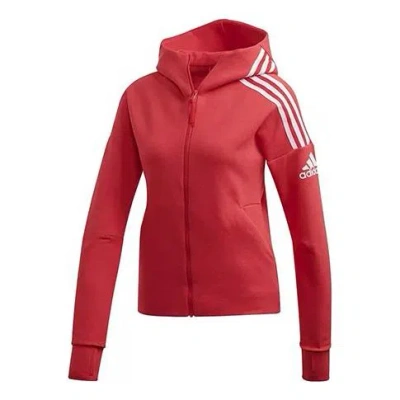 Adidas Originals (wmns) Adidas Alphabet Printing Hooded Jacket Red