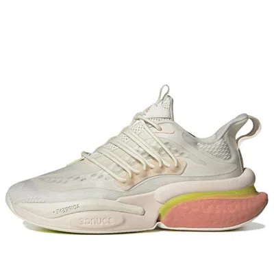 Adidas Originals (wmns) Adidas Alphaboost V1 'off White Lucid Lemon' In Multi