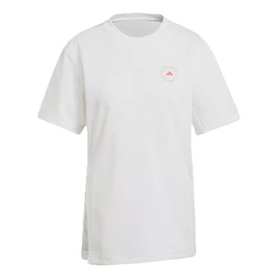 Adidas Originals (wmns) Adidas Asmc C Tee Small Logo Athleisure Casual Sports Round Neck Short Sleeve White
