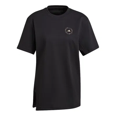 Adidas Originals (wmns) Adidas Asmc C Tee Small Logo Sports Round Neck Short Sleeve Black