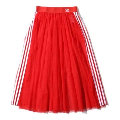 Adidas Originals (wmns) Adidas Athleisure Sleek Pleated Tulle Skirt 'red'
