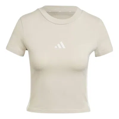 Adidas Originals (wmns) Adidas Baby Look Essentials 3-stripes Slim T-shirt 'white'