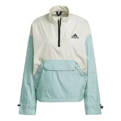 Adidas Originals (wmns) Adidas Back To Sport Wind.rdy Jacket 'white Blue'