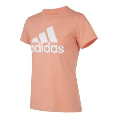 Adidas Originals (wmns) Adidas Bl T Logo Printing Round-neck Pink/red