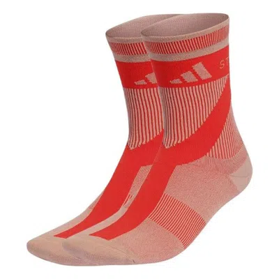 Adidas Originals (wmns) Adidas By Stella Mccartney Crew Socks 'red' In Pink