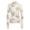 Adidas Originals (wmns) Adidas By Stella Mccartney Cropped Long-sleeve Top (asia Szing) Asia Sizing 'white' In Metallic