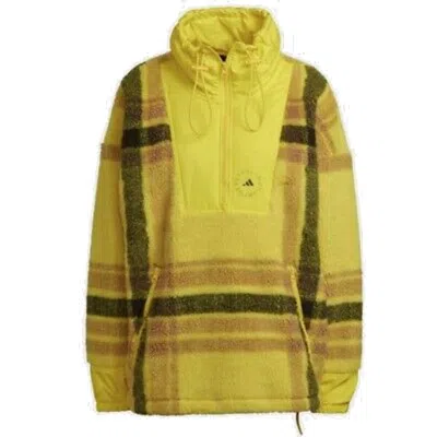 Adidas Originals (wmns) Adidas By Stella Mccartney Fleece Jacquard Winter Jacket 'yellow Black' In Multi