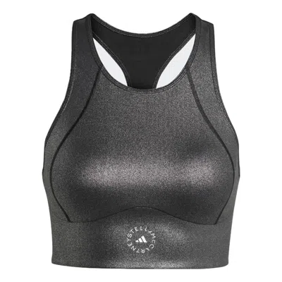 Adidas Originals (wmns) Adidas By Stella Mccartney Shiny Training Crop Top 'black'