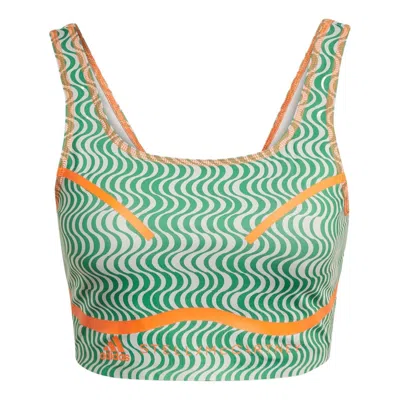 Adidas Originals (wmns) Adidas By Stella Mccartney Truepurpose Printed Crop Top 'green Orange'