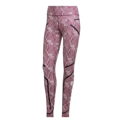 Adidas Originals (wmns) Adidas By Stella Mccartney Truepurpose Printed Training Leggings 'red White' In Pink