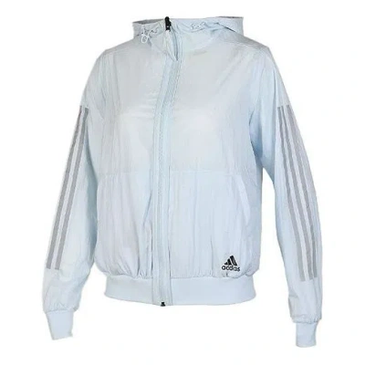 Adidas Originals (wmns) Adidas Casual Sports Hoodie Windbreaker Jacket Blue