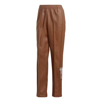 Adidas Originals (wmns) Adidas Centre Stage Faux Leather Adibreak Pants 'brown'