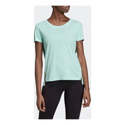 Adidas Originals (wmns) Adidas Chill Tee Short-sleevetee Green In Blue