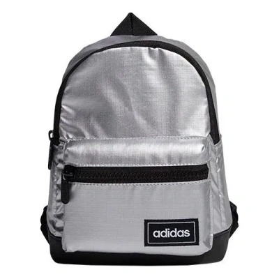 Adidas Originals (wmns) Adidas Classic Metallic Backpack Extra Small 'silver' In Multi