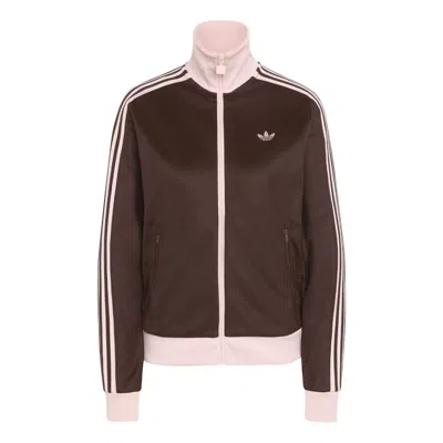 Adidas Originals (wmns) Adidas Classic Track Jacket 'aurora Coffee Sandy Pink' In Brown