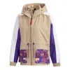 Adidas Originals (wmns) Adidas Cny Jkt New Year Series Patchwork Print Pattern Sports Hooded Jacket Khaki Brown In Multi