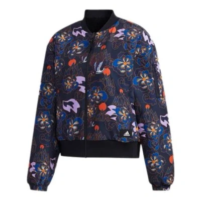 Adidas Originals (wmns) Adidas Cny Mic Bomber Series Double Sided Aviator Jacket In Blue
