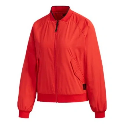 Adidas Originals (wmns) Adidas Cny Wv Jkt Limited Polar Fleece Aviator Jacket Red