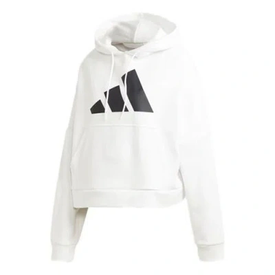 Adidas Originals (wmns) Adidas Contrasting Colors Logo Sports Pullover Hoodie Asia Edition White