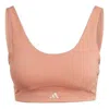 Adidas Originals (wmns) Adidas Coreflow Luxe Studio Medium-support Bra 'brown' In Animal Print