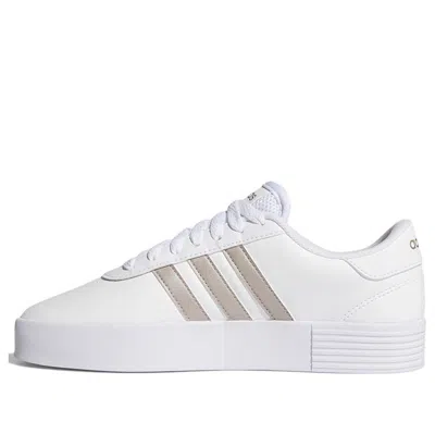 Adidas Originals (wmns) Adidas Court Bold 'white Platinum Metallic' In Animal Print