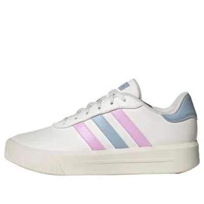 Adidas Originals (wmns) Adidas Court Platform Shoes 'off White Lilac Blue'