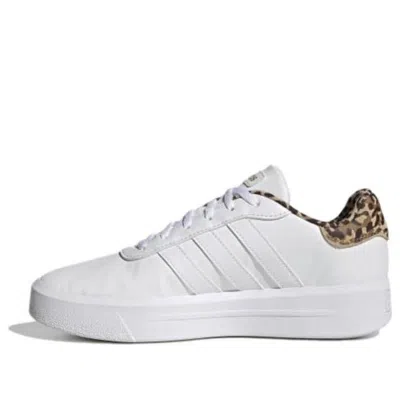 Adidas Originals (wmns) Adidas Court Platform Shoes 'white Leopard' In Multi