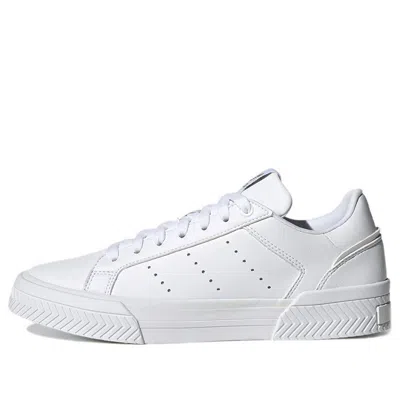 Adidas Originals Court Tourino Bold In White/silver