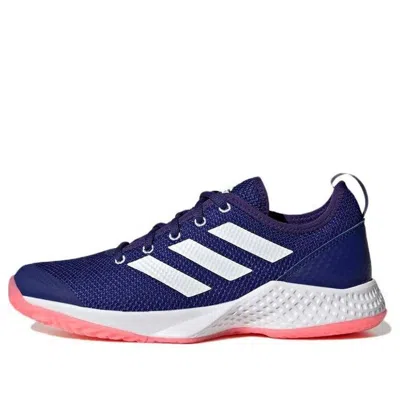 Adidas Originals (wmns) Adidas Courtflash 'purple White Pink' In Blue