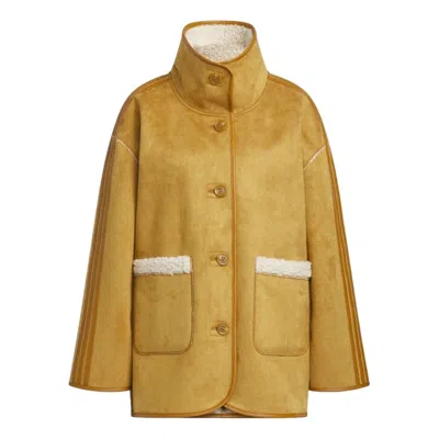 Adidas Originals (wmns) Adidas Crafted Jacket 'bronze Strata Crystal Linen' In Gold