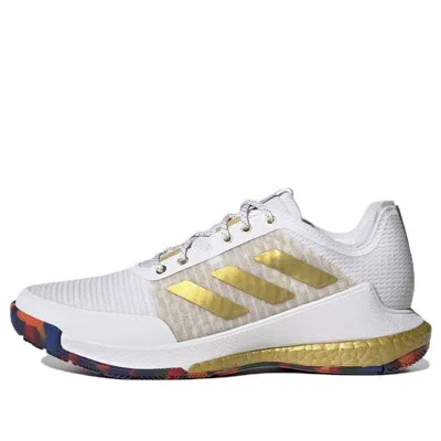Adidas Originals (wmns) Adidas Crazyflight 'white Gold Metallic' In Multi