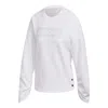 Adidas Originals (wmns) Adidas Crew Dk Emby Loose Sports Pullover White