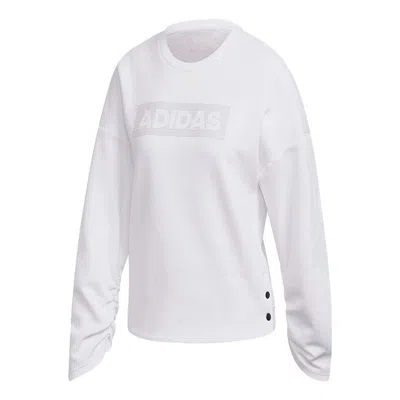 Adidas Originals (wmns) Adidas Crew Dk Emby Loose Sports Pullover White