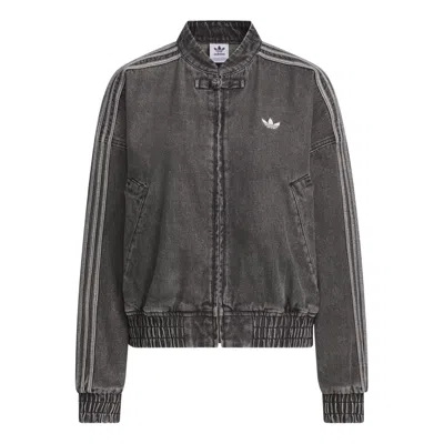 Adidas Originals (wmns) Adidas Ctt Chinese Track Top Jersey Jacket Asia Sizing 'medium Black Denim' In Brown
